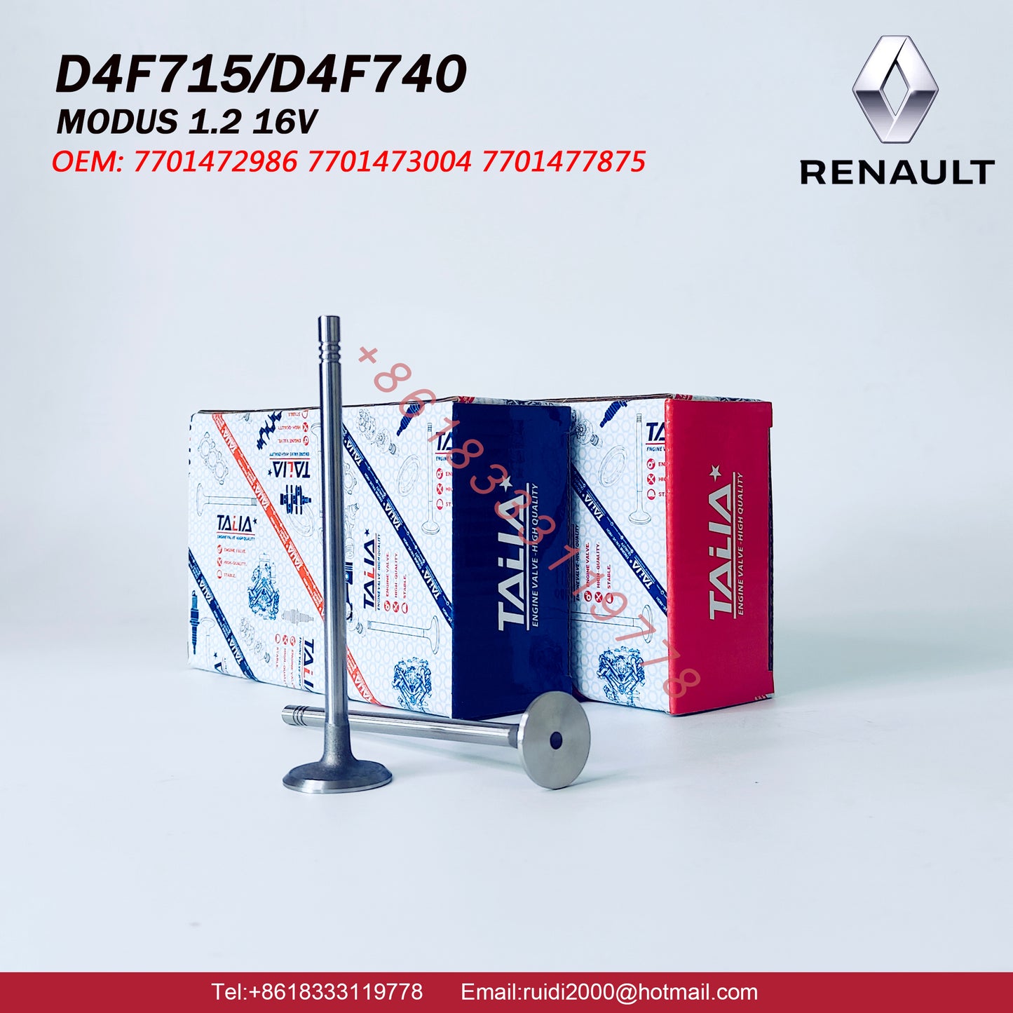 Renault or Nissan Engine D4F Intake&Exhaust Valves 13201-00QAG  13202-00QAH 7701472986  7701473004 7701477875  with high quality