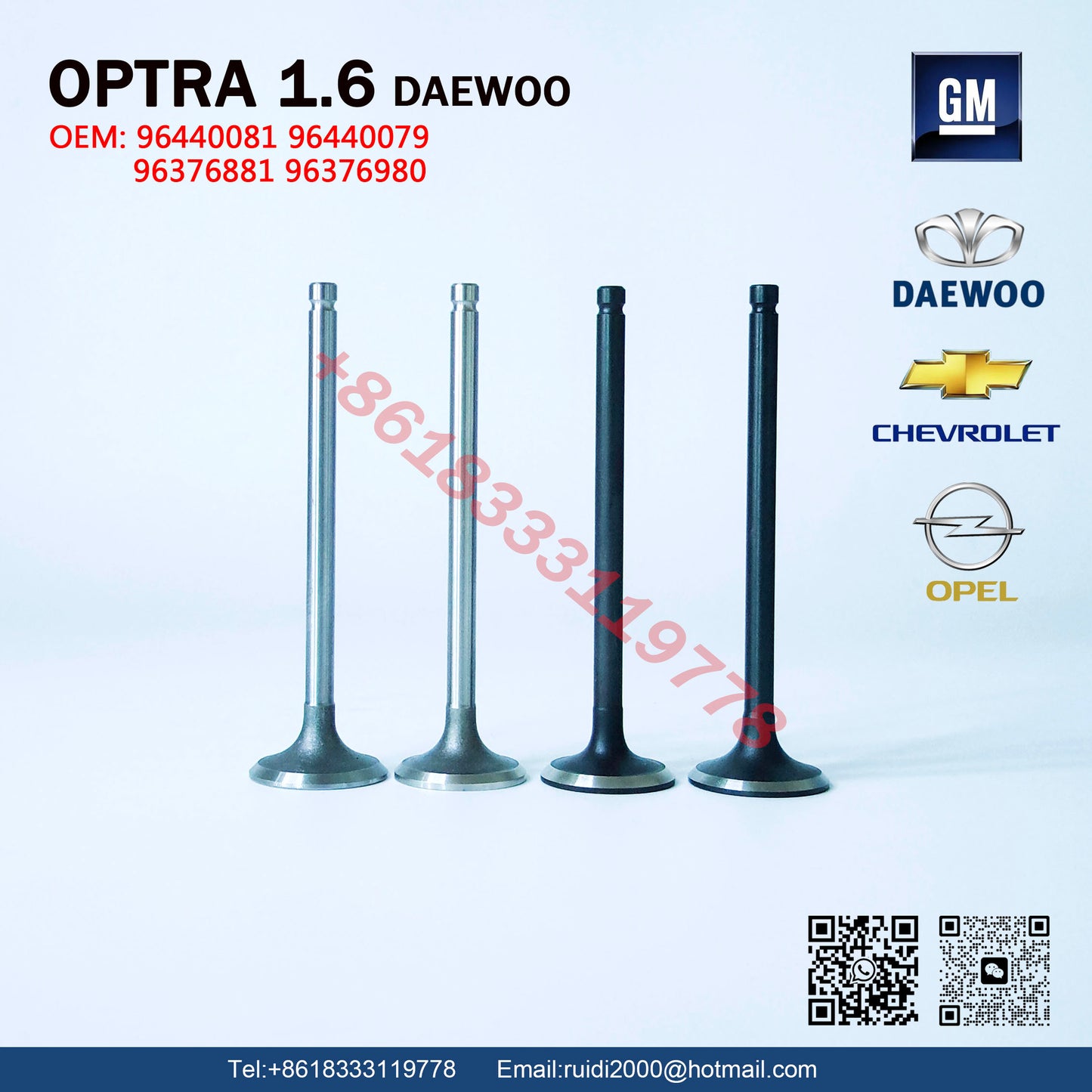 OPTARA 1.6 Fits DAEWOO Intake&Exhaust Valve 96440081 96440079 96376881 96376980
