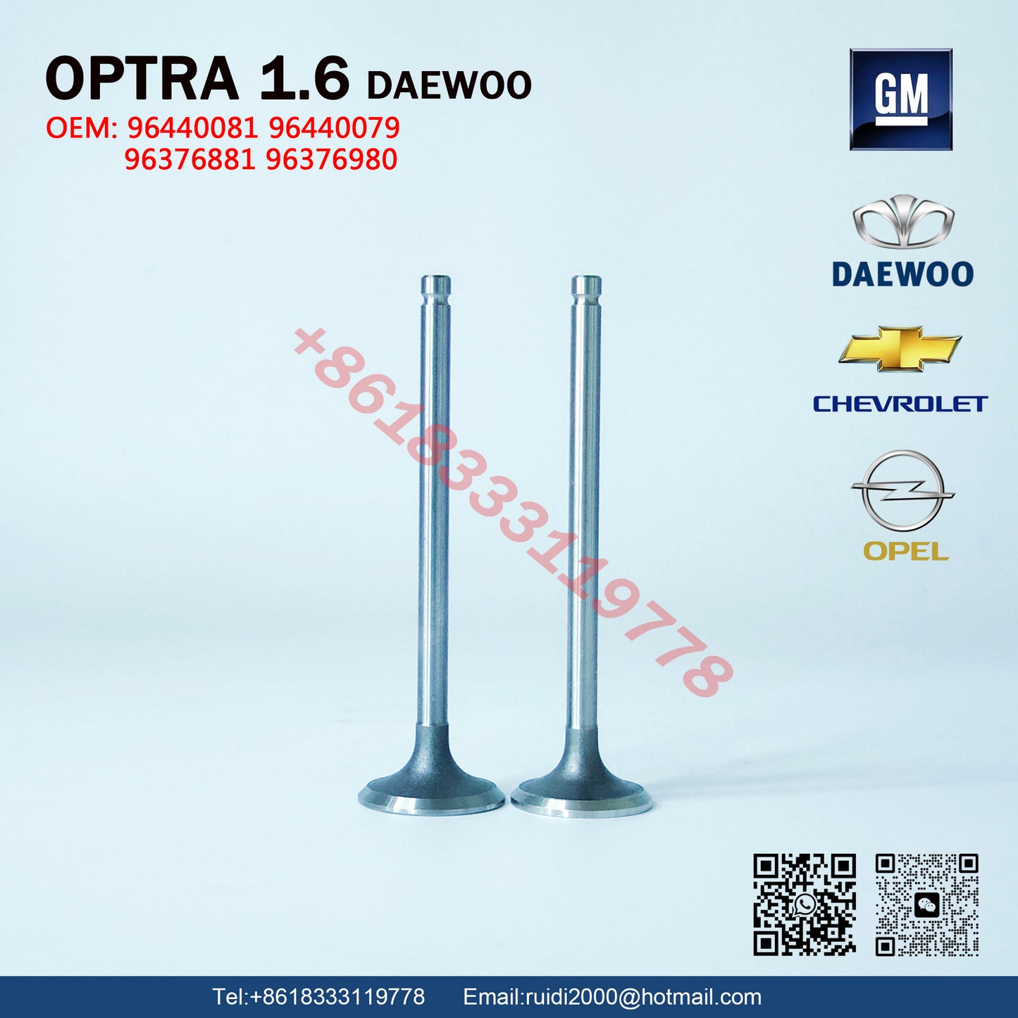OPTARA 1.6 Fits DAEWOO Intake&Exhaust Valve 96440081 96440079 96376881 96376980