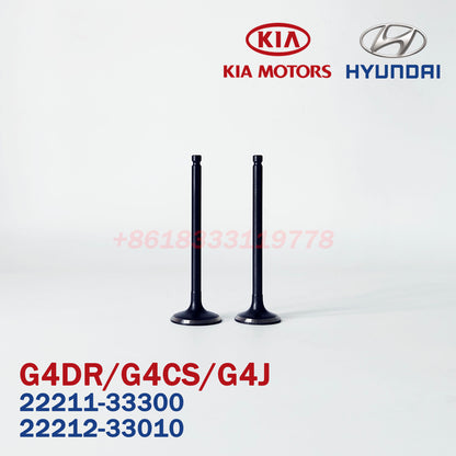 G4DR Fits Hyundai Elantra Kia Optima Intake&Exhaust Valve 22211-33000 22212-33010