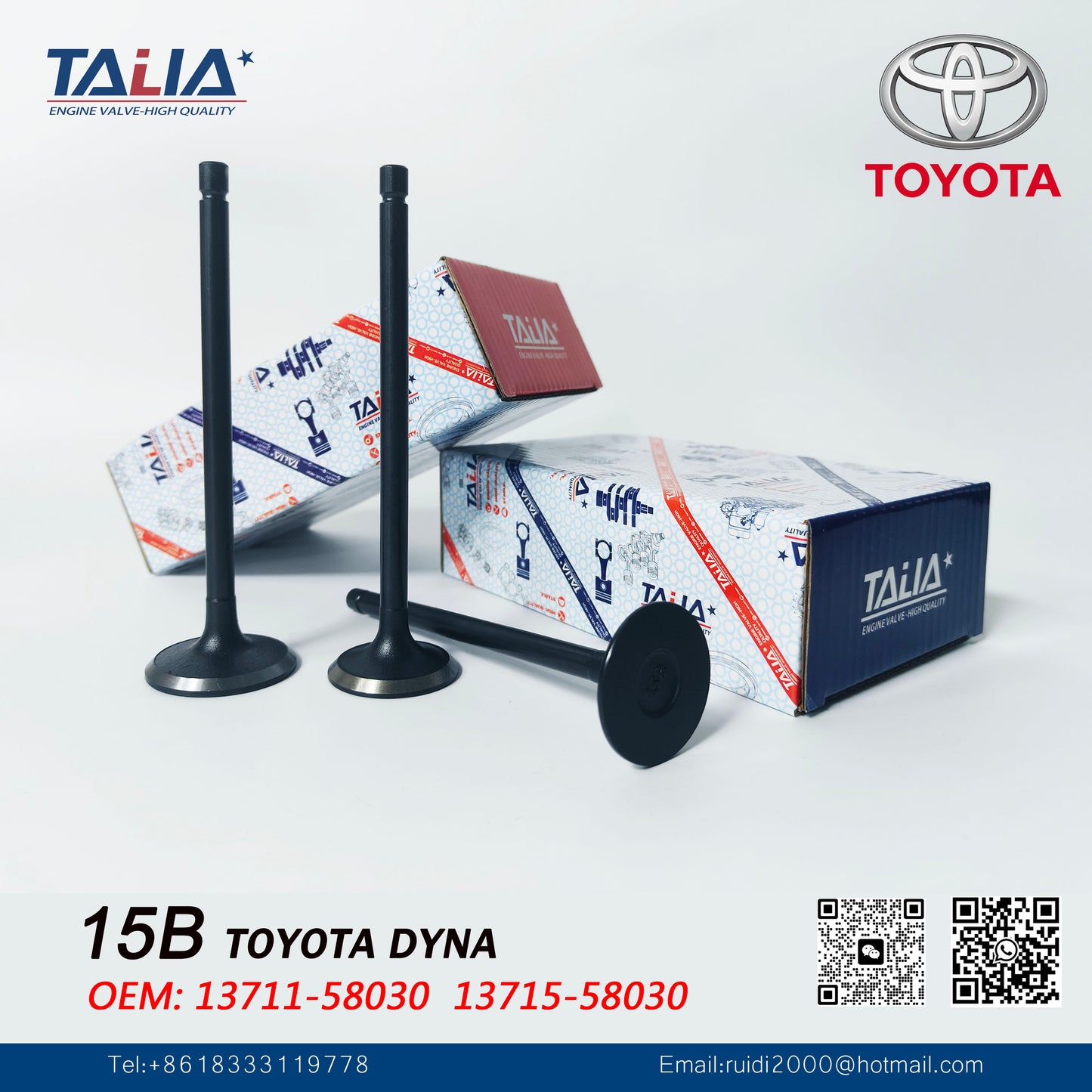 Toyota 15B-F 15B-FT FTE for COASTER DYNA 200 Engine Intake&amp;Exhaust Valves 13711-58030 13715-58070 &nbsp;(16Pcs)