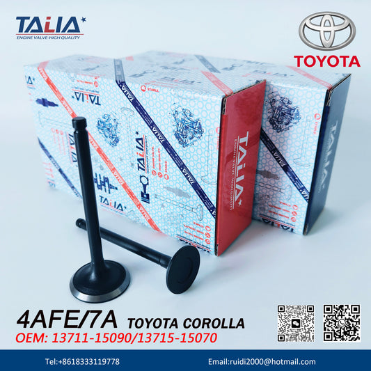 صمام سحب صمام المحرك 13711-15090/13715-15070 لسيارات تويوتا 4A-Fe/7A-Fe