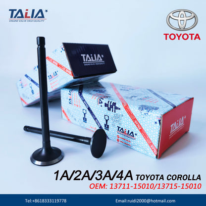 13711-15010 13715-15010 Inlet & Exhaust Engine Valve fits for Toyota Corolla 1300 1A/2A/3A/4A